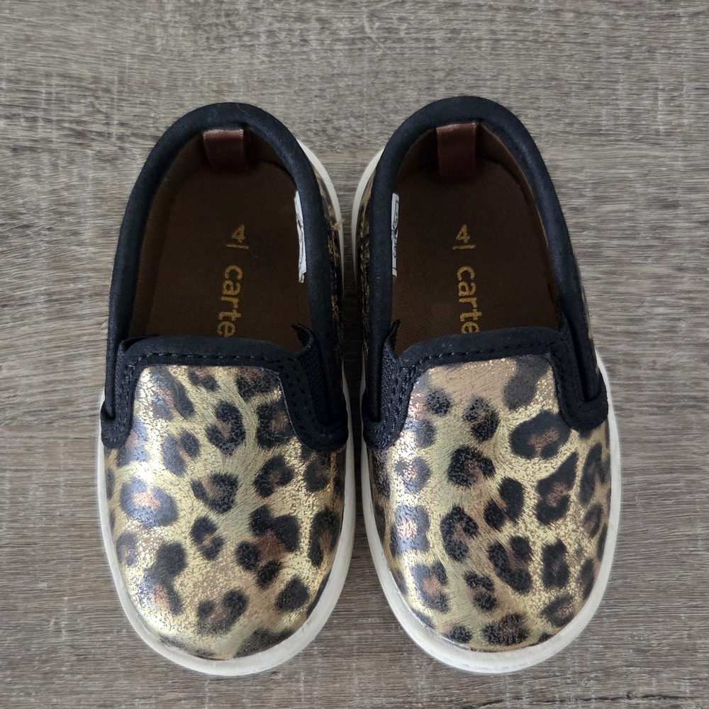 Carter's Gold Leopard Print Toddler Shoes